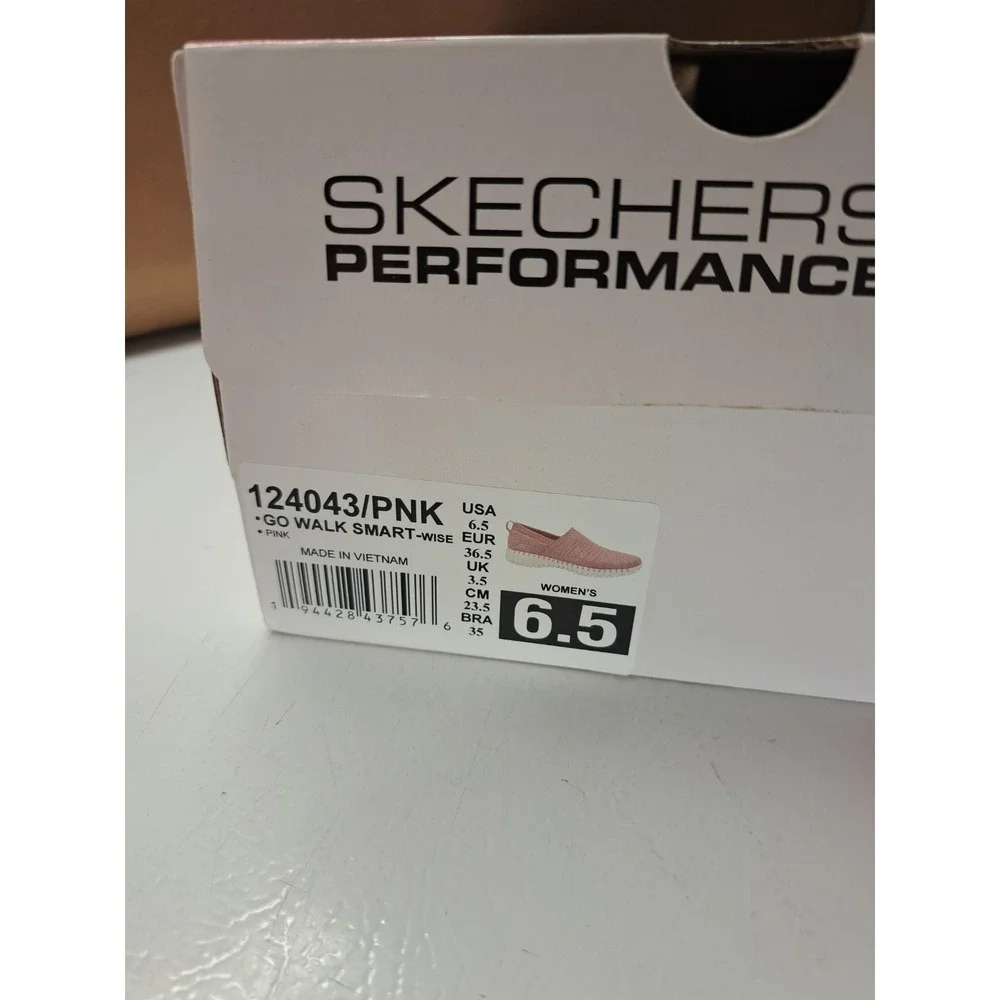 Skechers Goga Mat Shoes Womens 6.5 Go Walk Slip On Pink Casual Low Top SN124043 - Picture 8 of 9